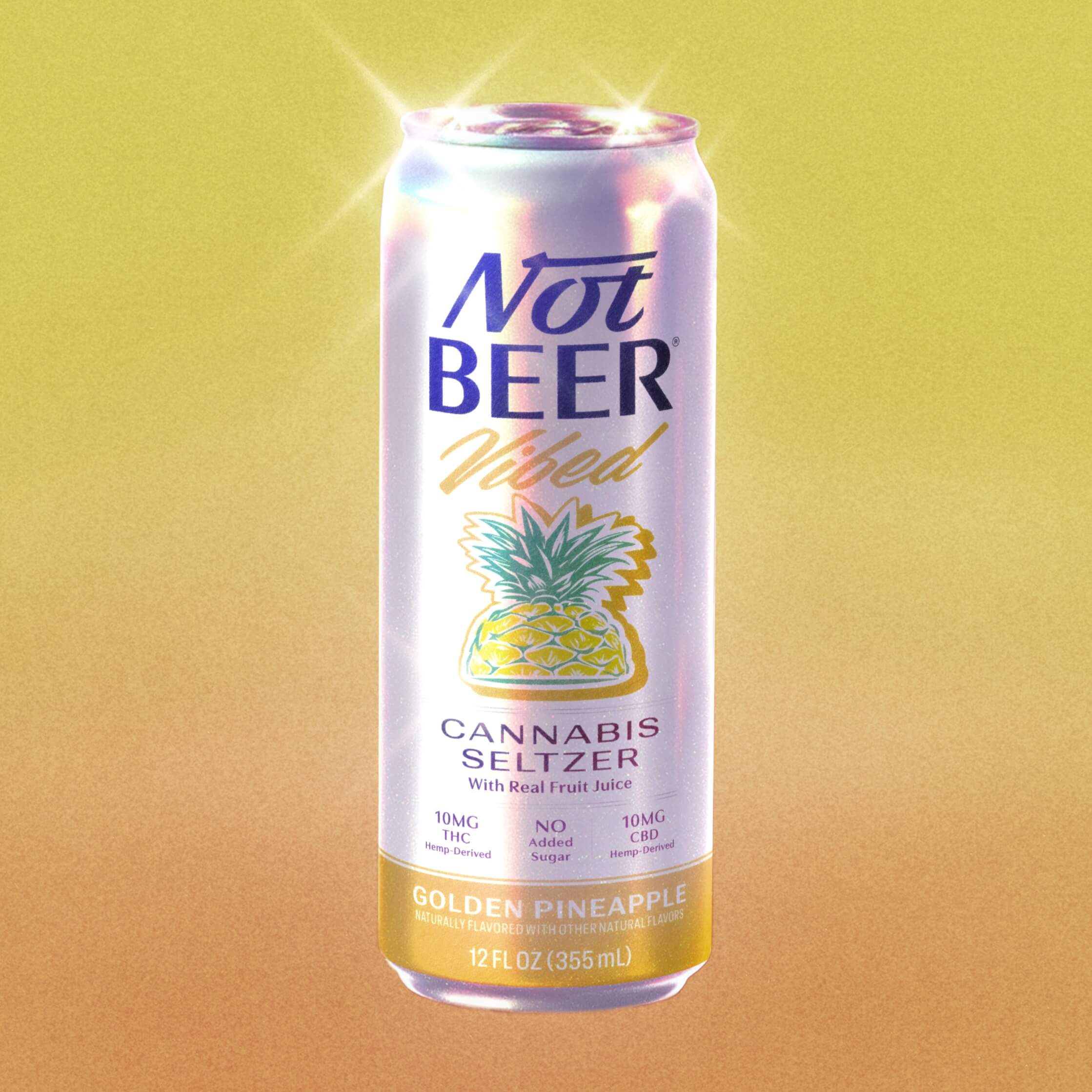 Not Beer Vibed Golden Pineapple THC Seltzer