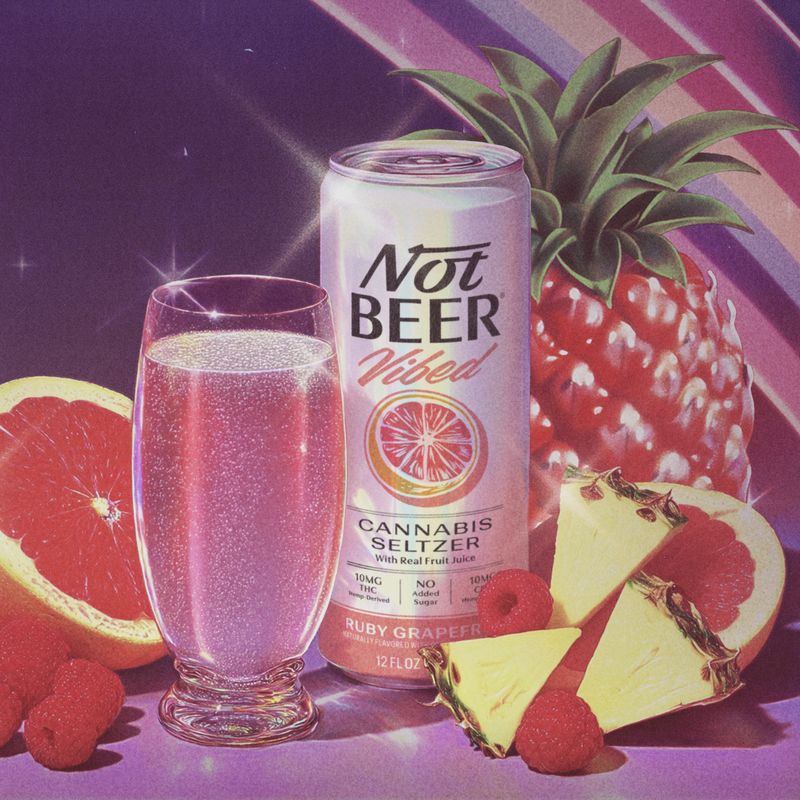 Vibed can close-up with condensation