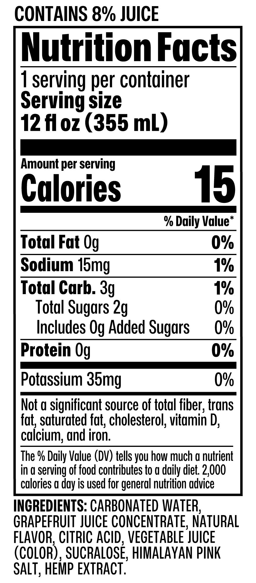 Ruby Grapefruit nutrition facts and ingredients
